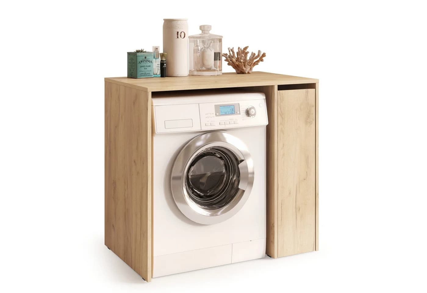 designimpex Waschmaschinenschrank Carl Svensson W-222 Beige - Bild 2