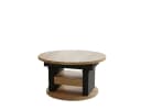 designimpex Couchtisch DA-999 rund ausziehbar höhenverstellbar mit Schublade Bild 2