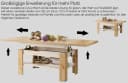 designimpex Couchtisch Design Rio beige höhenverstellbar ausziehbar Bild 5