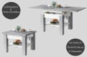 designimpex Cleo Couchtisch höhenverstellbar aufklappbar Eiche Artisan Bild 4