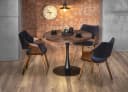 designimpex Esstisch rund Walnuss Wenge Schwarz Echtholzfurnier Bild 1