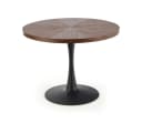 designimpex Esstisch rund Walnuss Wenge Schwarz Echtholzfurnier Bild 2