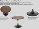 designimpex Esstisch rund Walnuss Wenge Schwarz Echtholzfurnier Bild 5