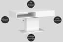 designimpex Couchtisch WM-3 höhenverstellbar mit Schublade Eiche Artisan Bild 4
