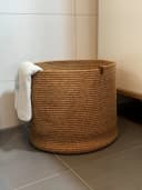 Seyila Home Aufbewahrungskorb Wäschekorb Baumwolle Jute Handmade Bild 1