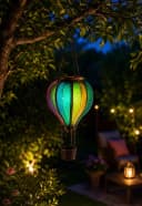 Seyila Home LED Solar Heißluftballon Bunt mit Flammeneffekt Bild 1