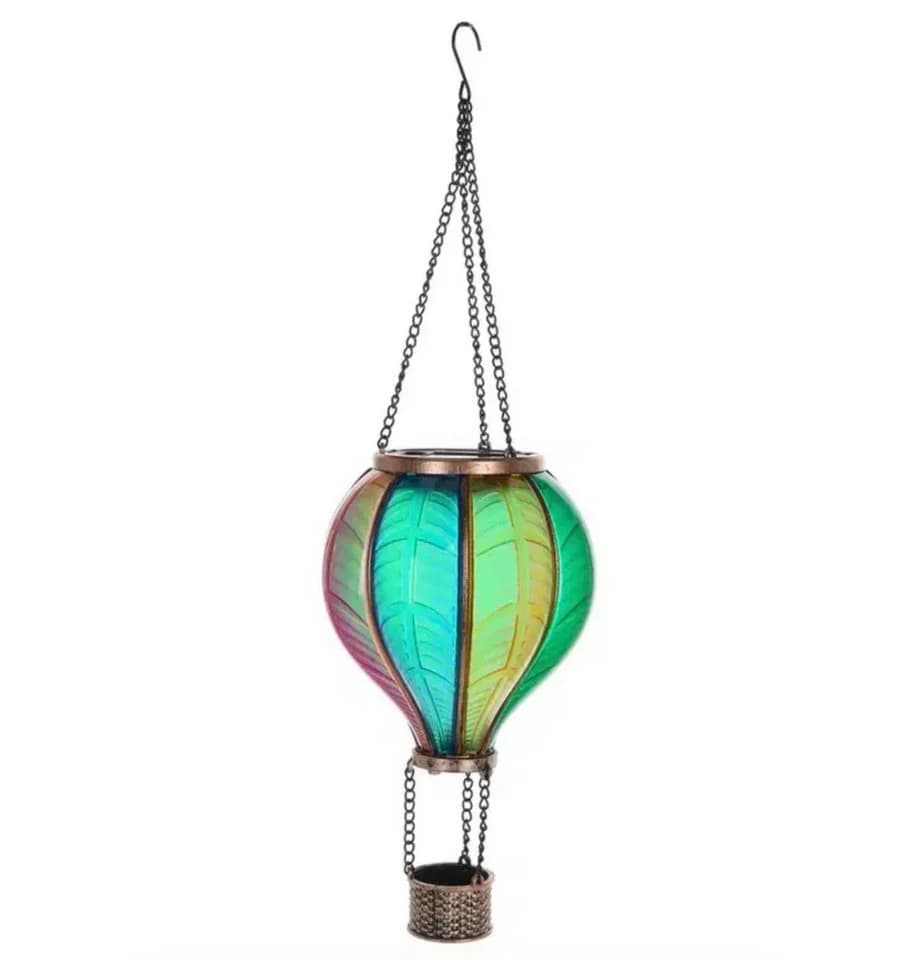 Seyila Home LED Solar Heißluftballon Bunt mit Flammeneffekt - Bild 2