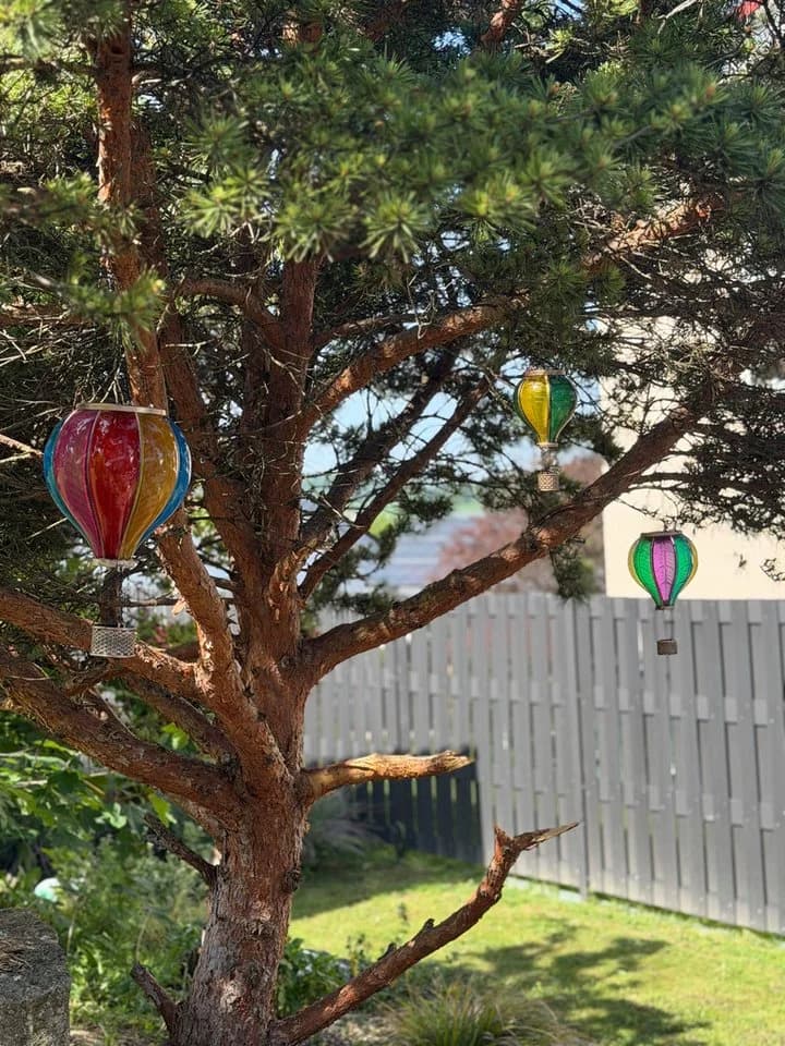 Seyila Home LED Gartenleuchte Heißluftballon Grün Solar - Bild 3