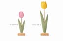 Seyila Home Dekofigur Tulpen aus Filz mit Holzfuß 3er Set Bunt Bild 4