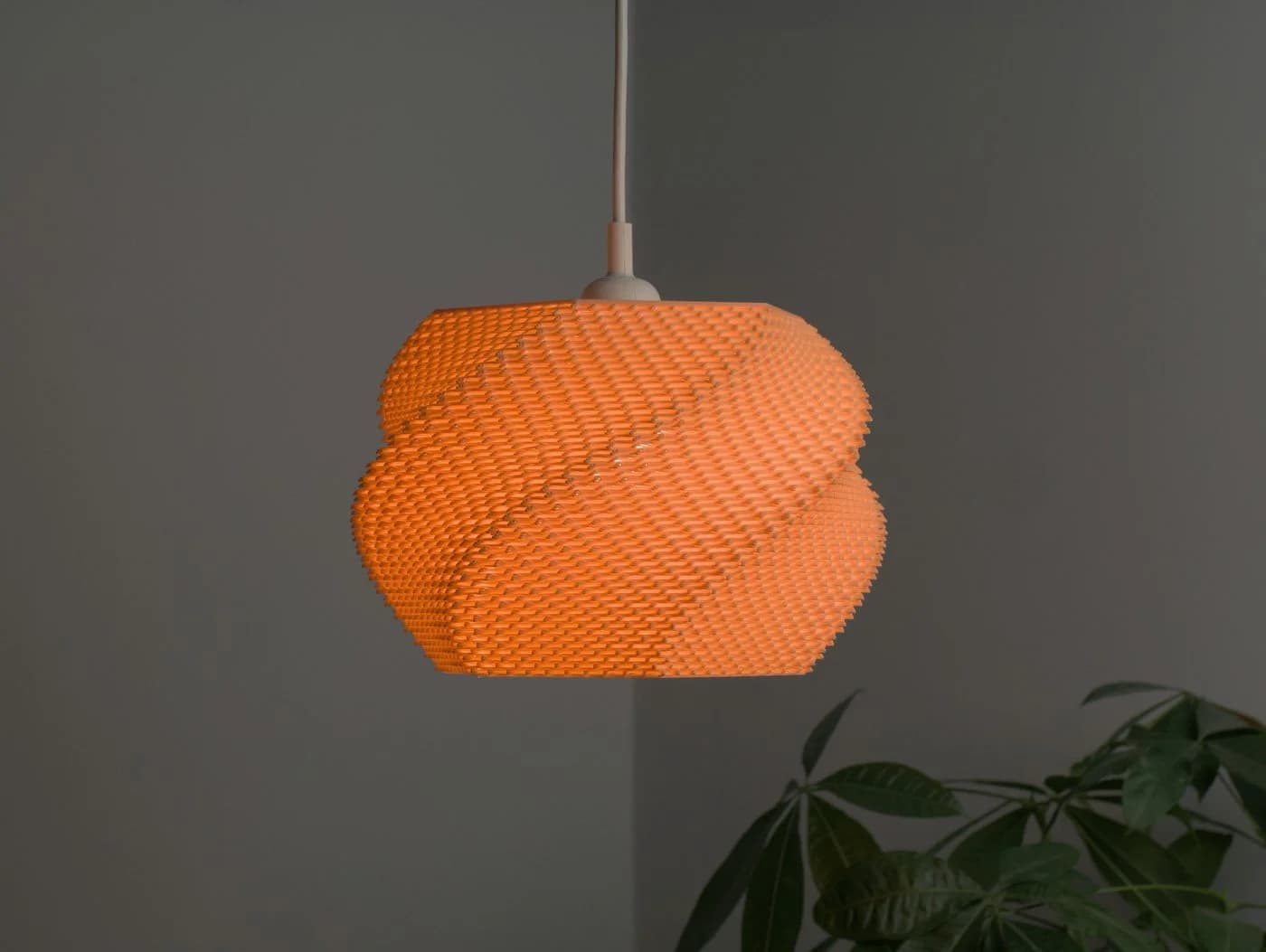 Roomberry Wavy Lampenschirm E27 Orange PLA