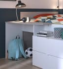 Parisot Hochbett Milky mit Stauraum und Schreibtisch Bild 4