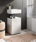 Inn.Furn Waschbeckenunterschrank Larik Weiß Hochglanz Bild 3