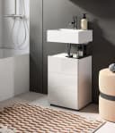 Inn.Furn Waschbeckenunterschrank Larik Weiß Hochglanz Bild 4