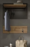 Inn.Furn Garderobenpaneel Cooper Artisan Eiche Basalt grau Bild 1