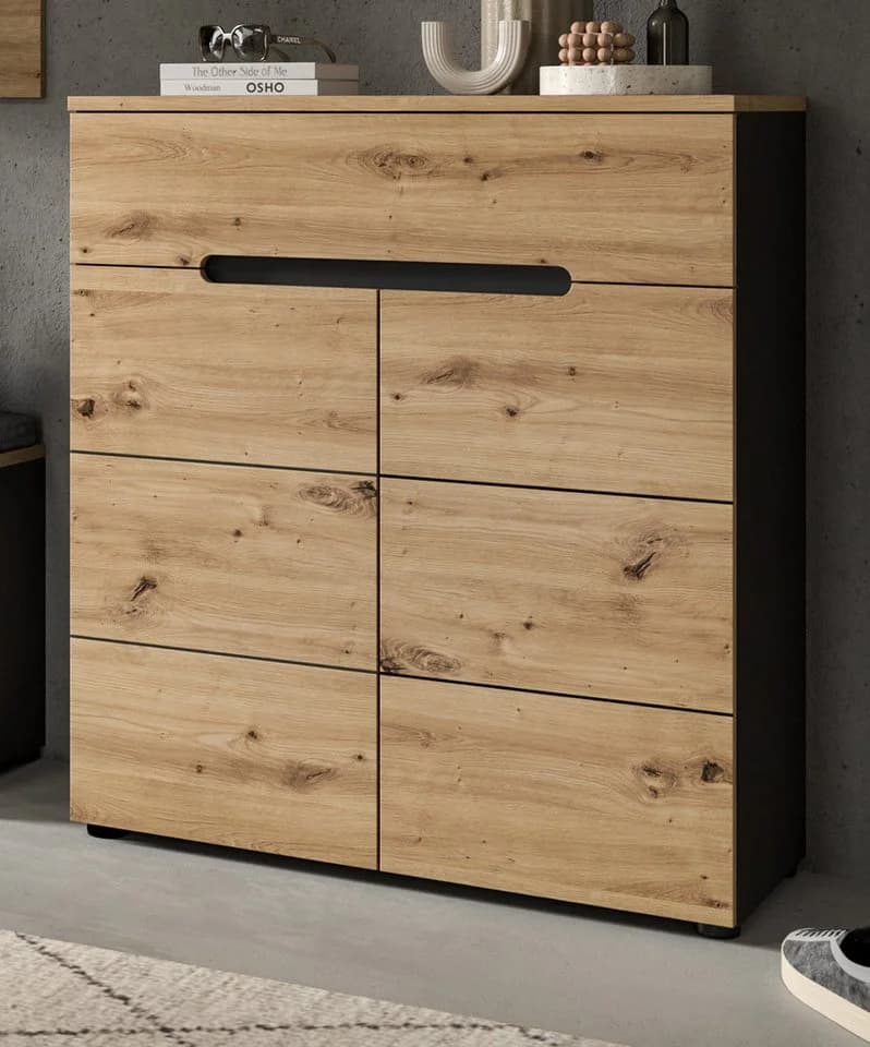 Inn.Furn Schuhkommode Cooper Artisan Eiche und grau mit Soft-Close-Funktion - Bild 2
