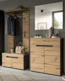 Inn.Furn Schuhkommode Cooper Artisan Eiche und grau mit Soft-Close-Funktion Bild 5