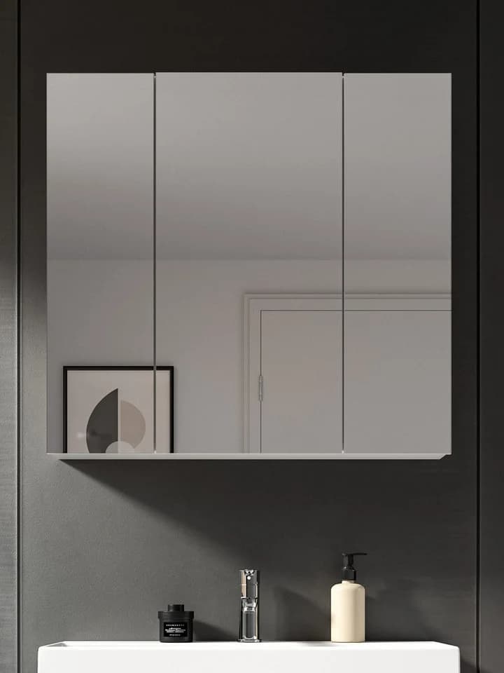 Inn.Furn Badezimmerspiegelschrank Larik 3-türig 82 x 77 cm