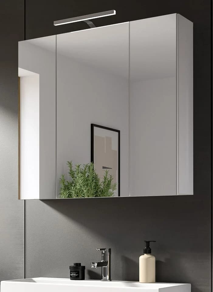 Inn.Furn Badezimmerspiegelschrank Larik 3-türig 82 x 77 cm - Bild 2