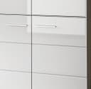 Inn.Furn Schuhkommode Rumba Weiß Hochglanz Grau 2 Türen 2 Schubladen Bild 3