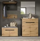 Inn.Furn Garderoben-Set Cooper Artisan Eiche Basalt Grau Soft-Close Bild 1