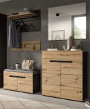 Inn.Furn Garderoben-Set Cooper Artisan Eiche Basalt Grau Soft-Close Bild 2