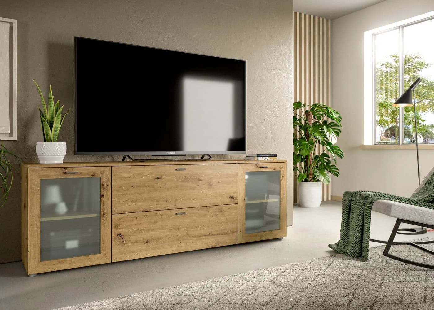 Inn.Furn Lowboard Dante TV-Unterschrank Artisan Eiche Dekor