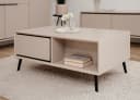Furn.Design Couchtisch Brebbia Kaschmir/Sand mit 2 Schubkästen Bild 2