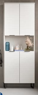 Inn.Furn Hochschrank Roove Badschrank Weiß 4-türig 70 x 193 cm Soft-Close-Funktion Bild 1