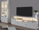 trendteam Wohnwand Baxter 3-teilig Weiß Landhaus mit TV Lowboard Bild 1