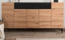 Furn.Design Sideboard Liam Eiche Artisan Schwarz 180 cm Bild 1