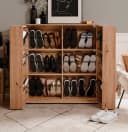 Furn.Design Schuhschrank Logu Eiche Artisan Schwarz Silber Bild 4