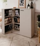 Furn.Design Schuhschrank Logu Samt Dekor Schwarz Bild 2