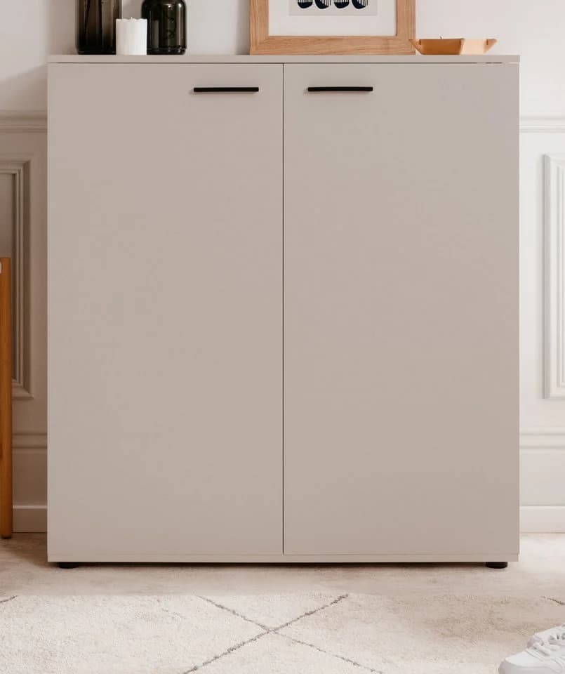 Furn.Design Schuhschrank Logu Samt Dekor Schwarz - Bild 3
