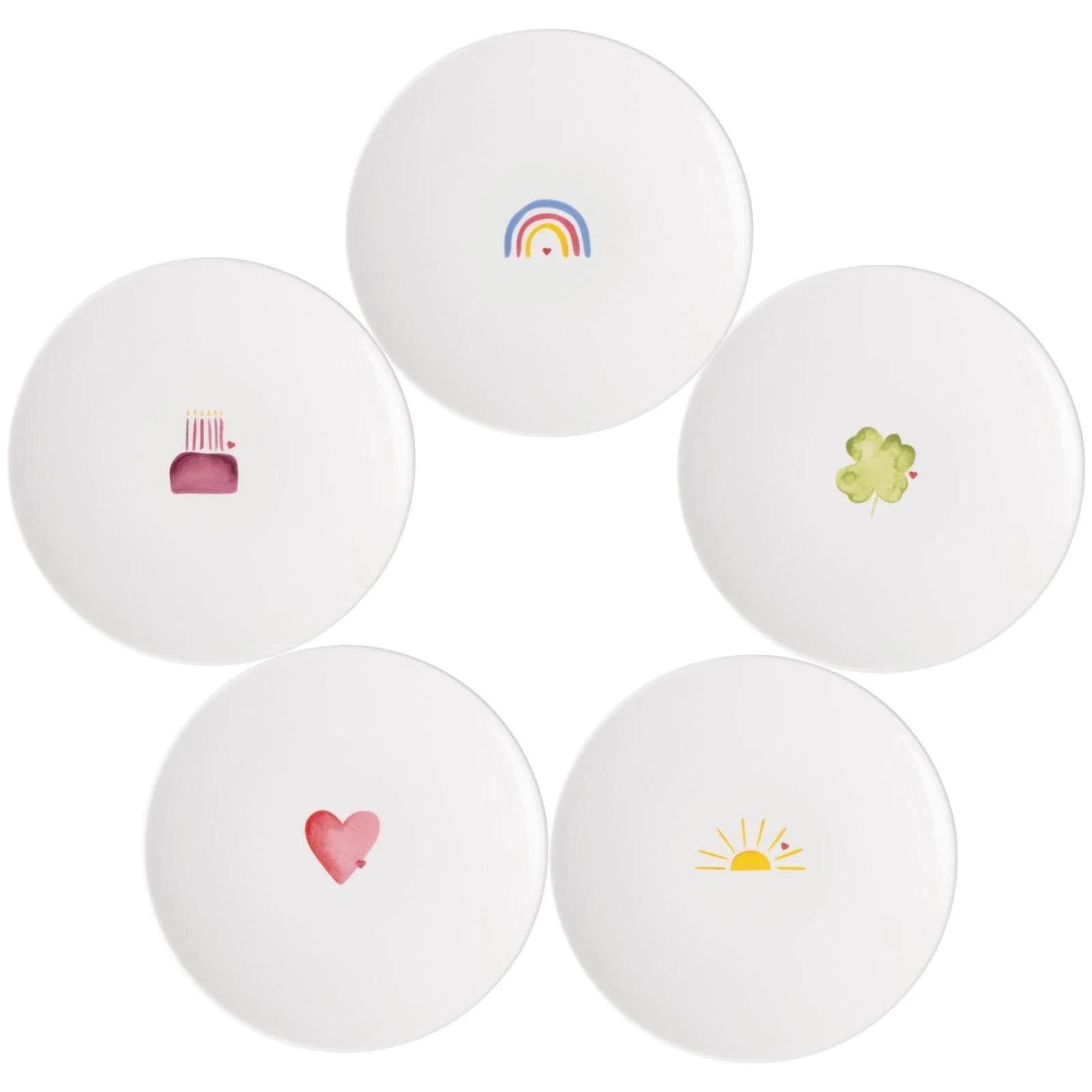 Villeroy & Boch Frühstücksteller With Love 5er Set Bunt