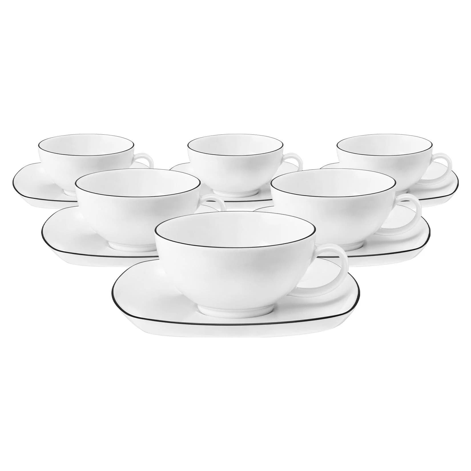 Seltmann Weiden Lido Teetassen-Set Schwarz 6-tlg. 200 ml