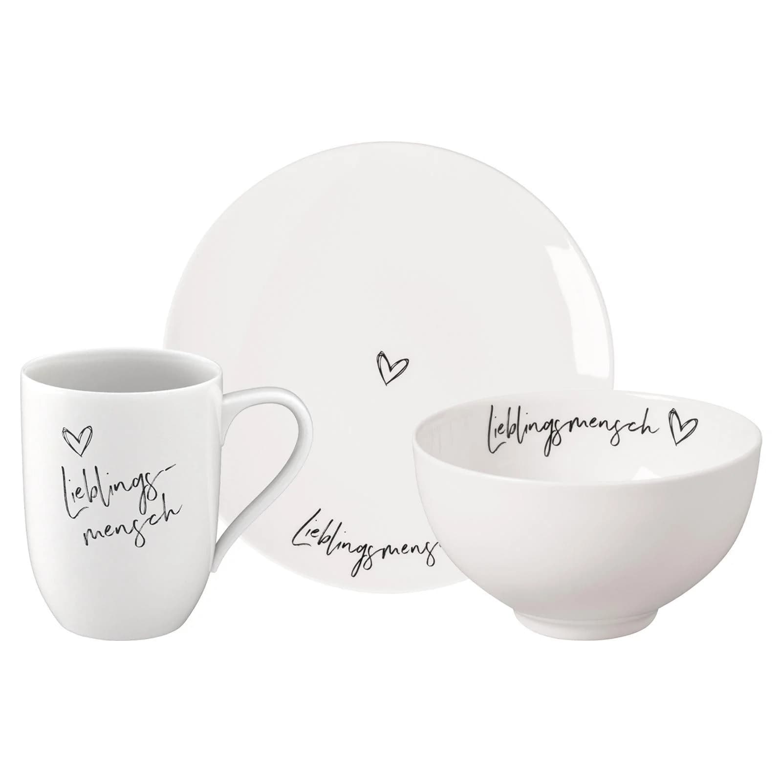 Villeroy & Boch Frühstücks-Set 3-teilig Weiß Statement