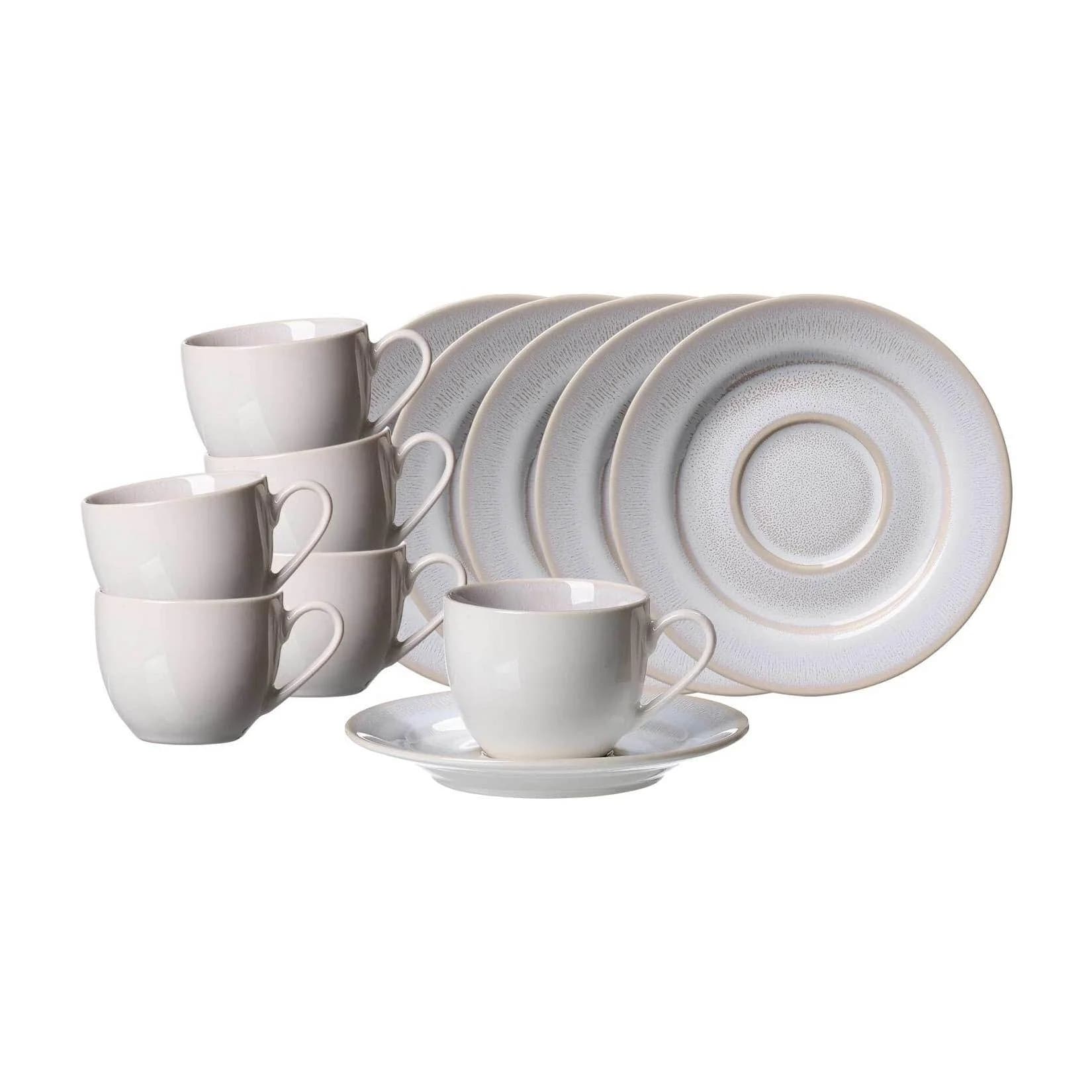 Ritzenhoff & Breker Espressotassen mit Untertassen Laredo 90 ml 6er Set Beige