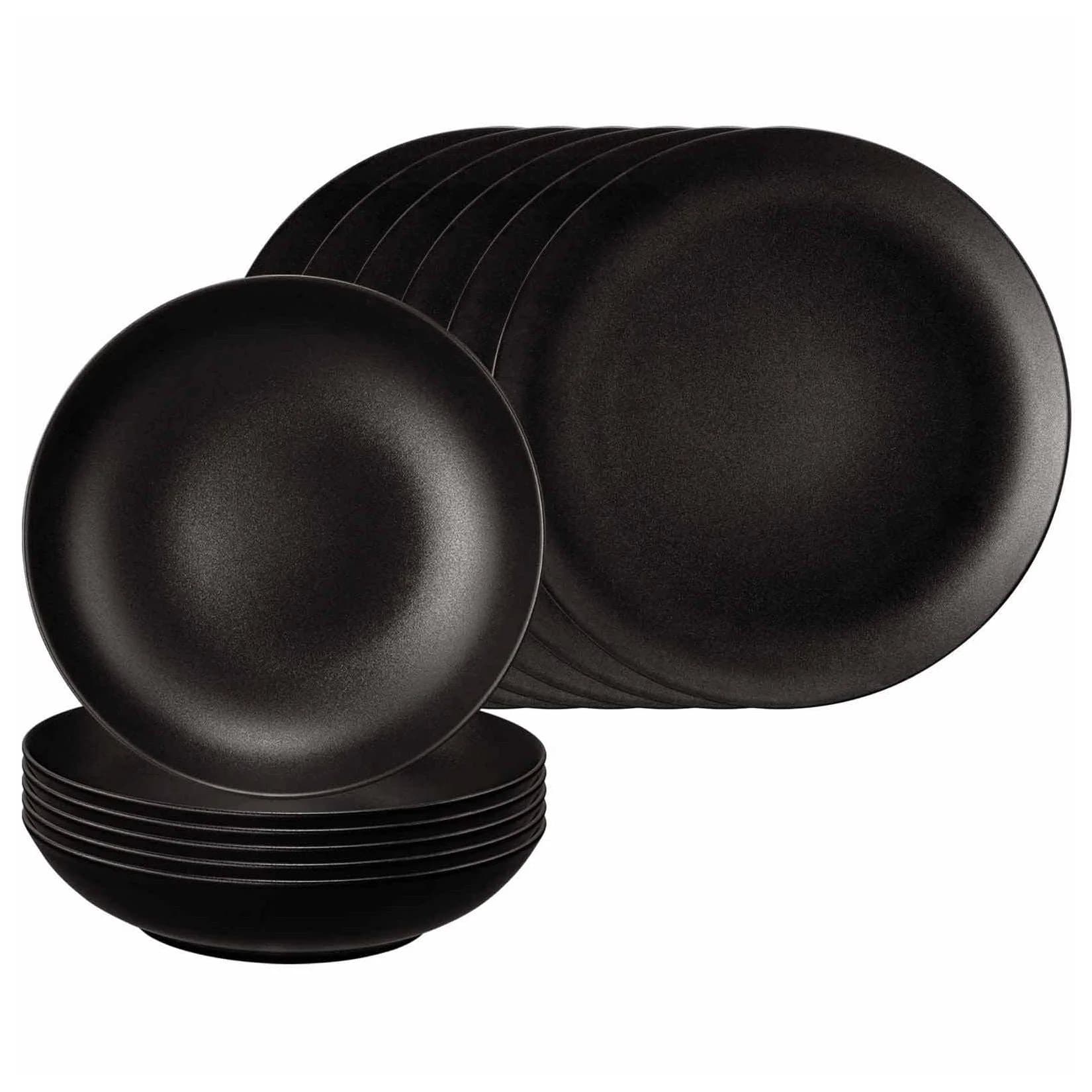 Seltmann Weiden Liberty Velvet Black Tafelservice 12-teilig