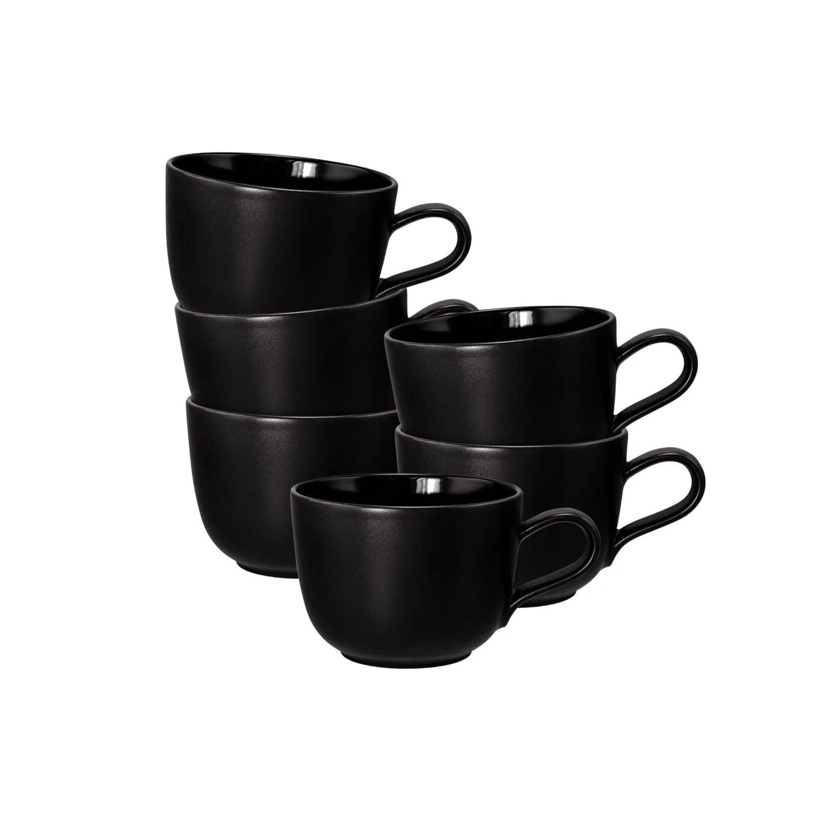 Seltmann Weiden Liberty Velvet Black Kaffeetassen 260 ml 6er Set