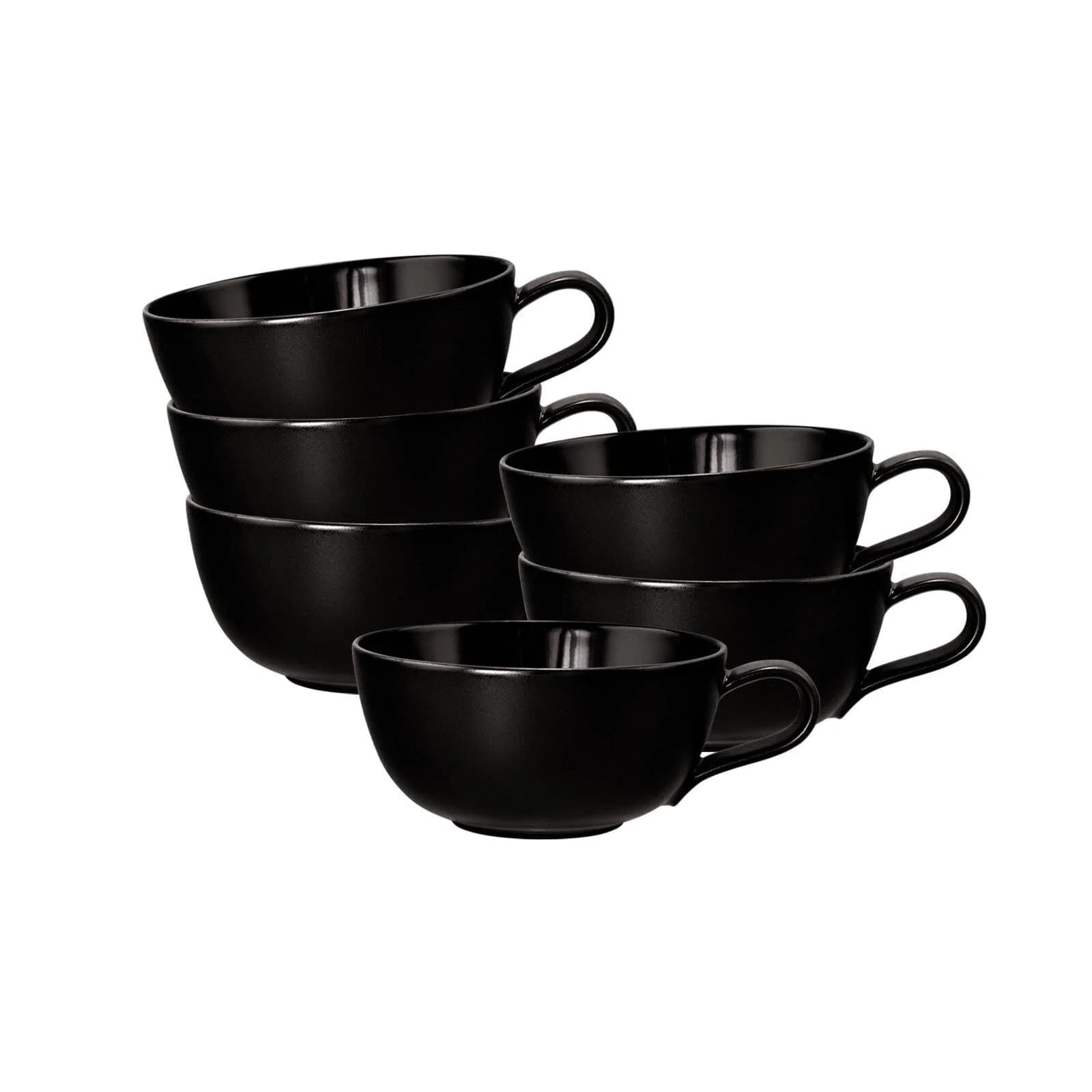 Seltmann Weiden Teetassen Liberty Velvet Black 6er Set Porzellan - Bild 2