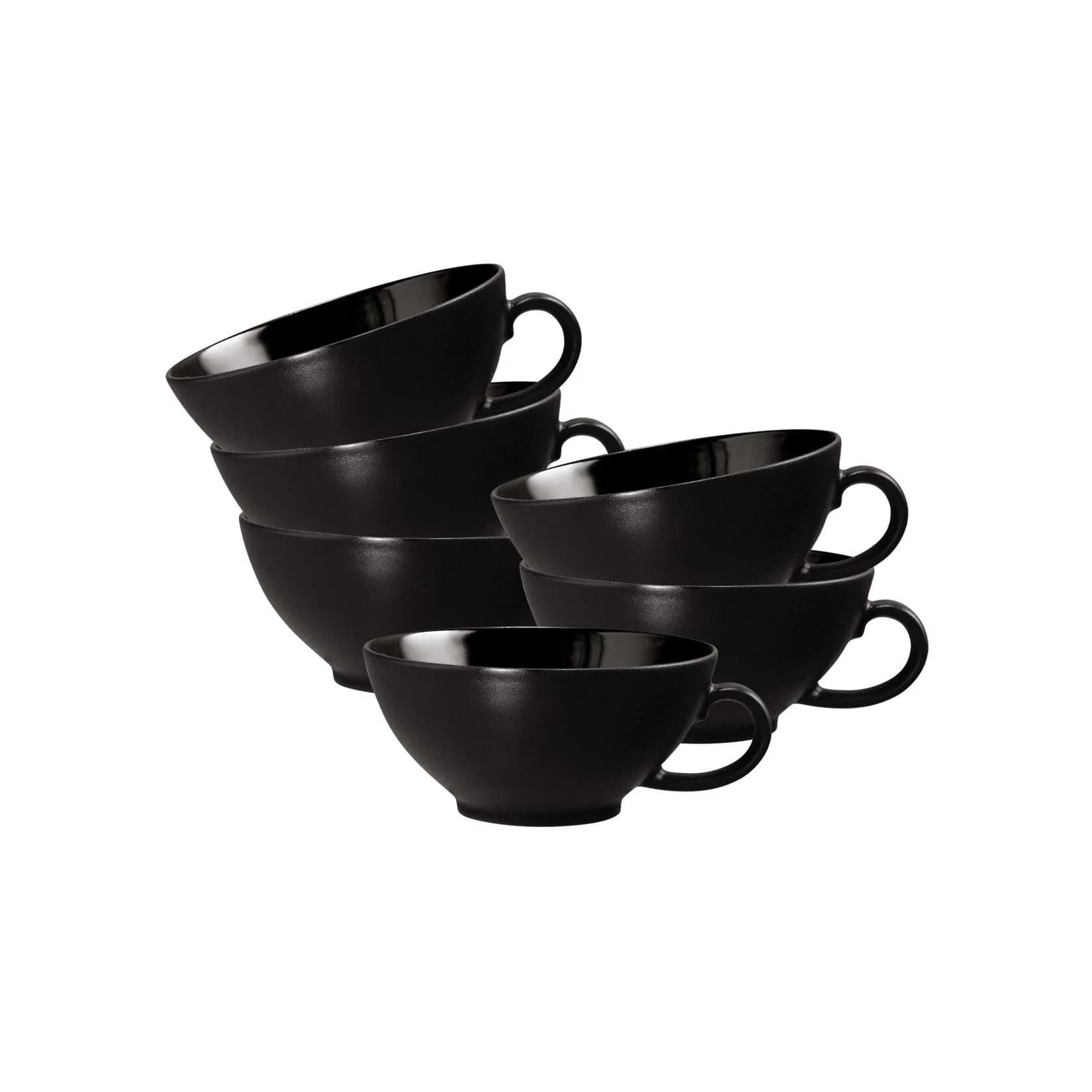 Seltmann Weiden Teetassen Liberty Velvet Black 6er Set Porzellan