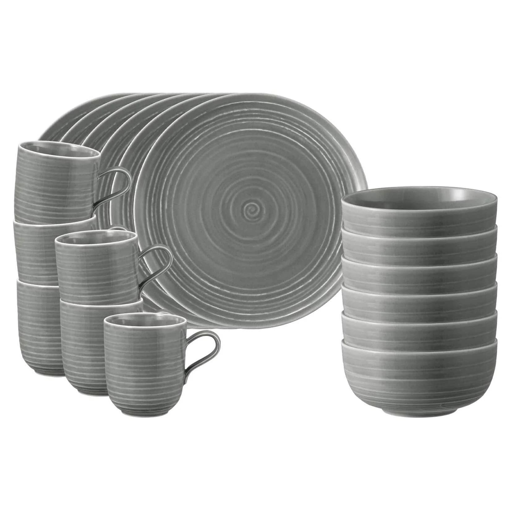 Seltmann Weiden Frühstücks-Set Terra 18-teilig Keramik Braun/Beige