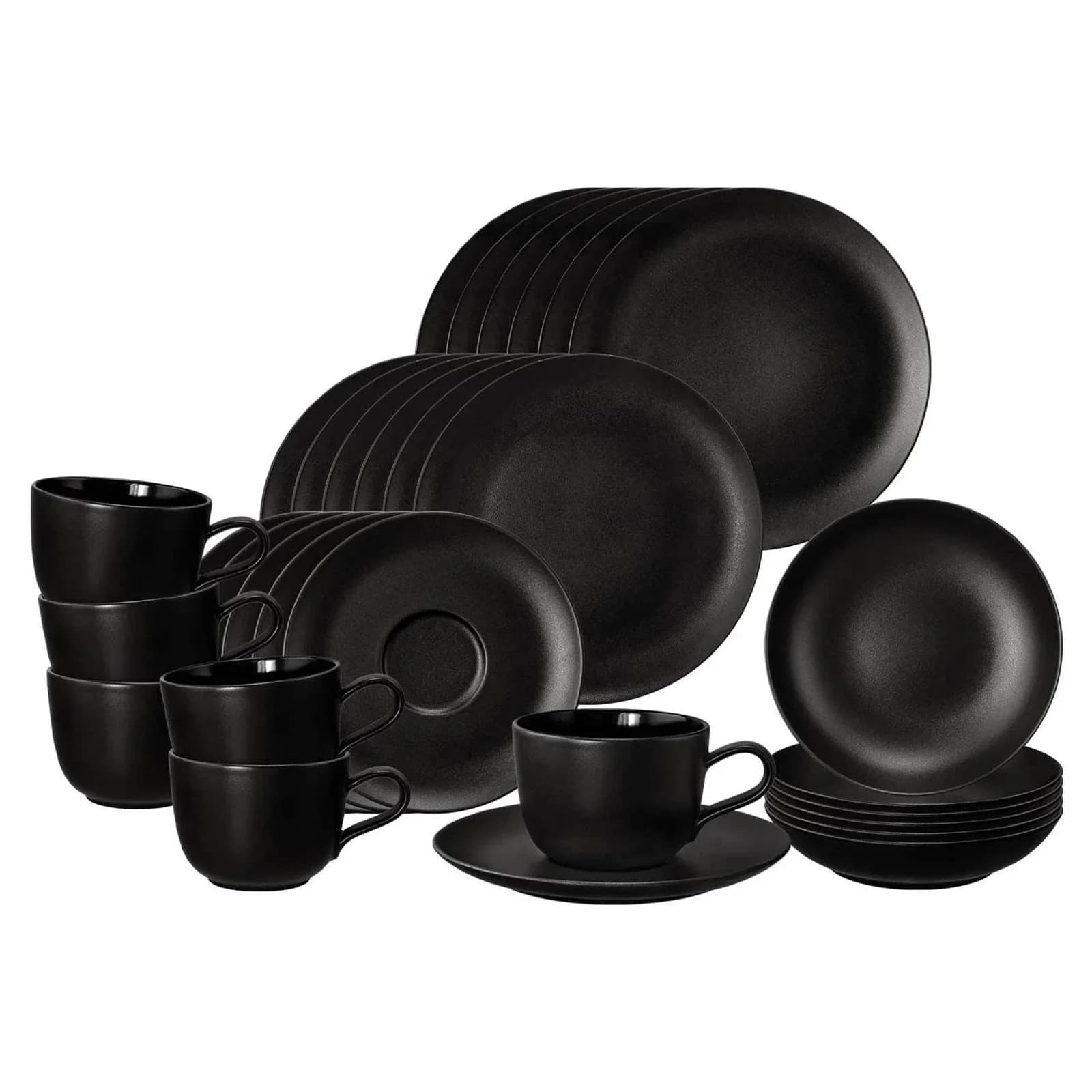 Seltmann Weiden Liberty Velvet Black Kombiservice 30-teilig