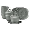 Seltmann Weiden Milchkaffeetassen Terra 12-tlg. Perlgrau Porzellan Bild 1