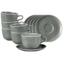 Seltmann Weiden Milchkaffeetassen Terra 12-tlg. Perlgrau Porzellan Bild 2