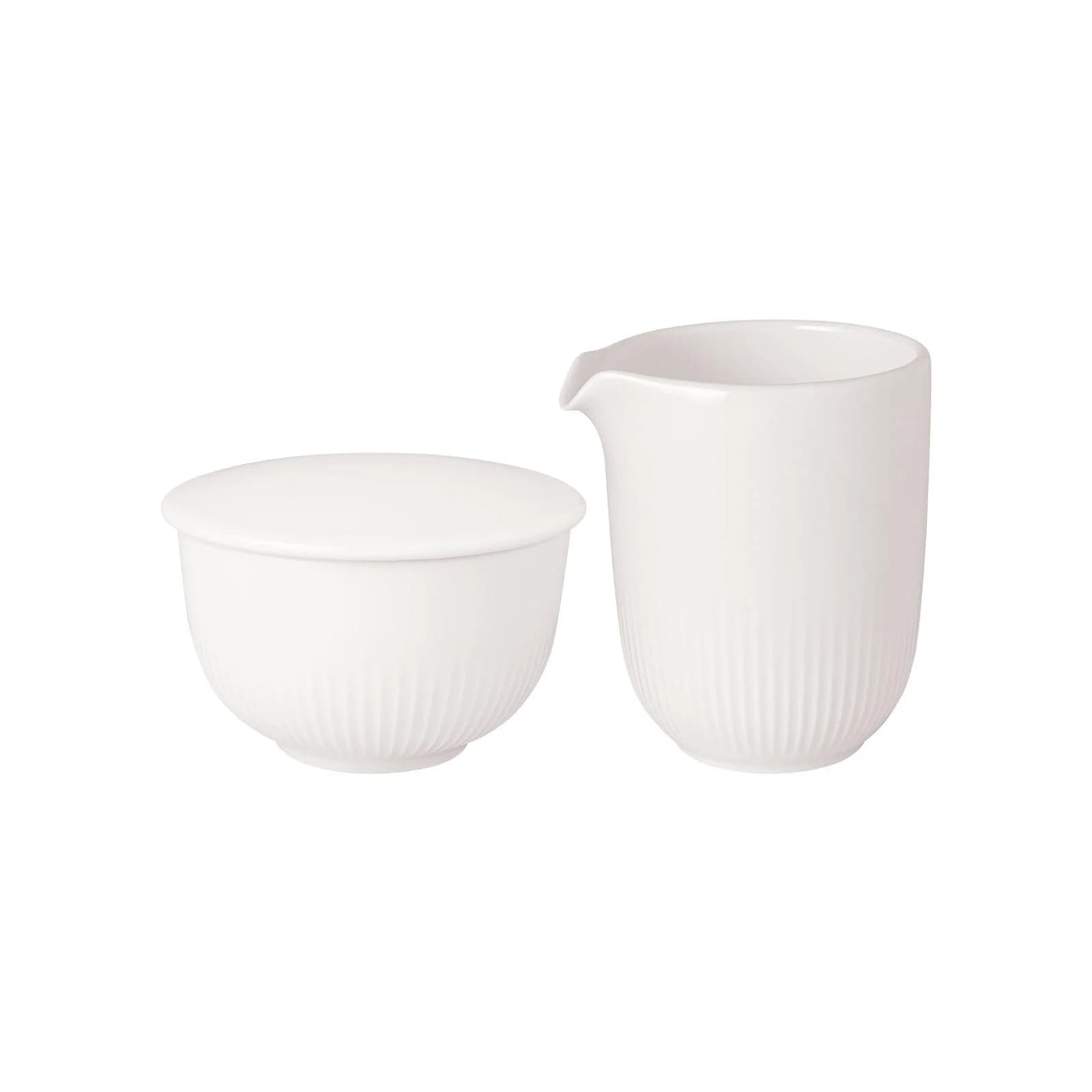 Villeroy & Boch Milch- und Zuckerset Afina weiß 2-teilig Porzellan