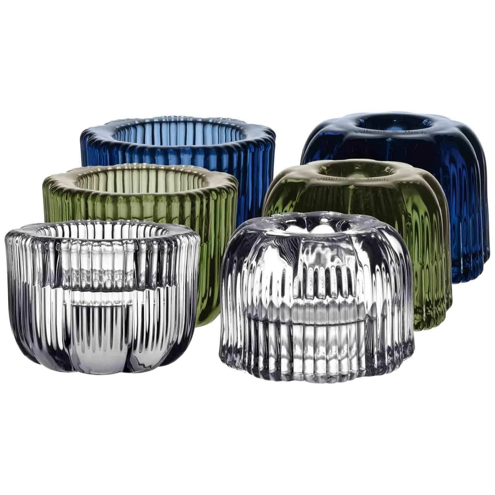 Villeroy & Boch Kerzenhalter Fleur 6er Set bunt Glas