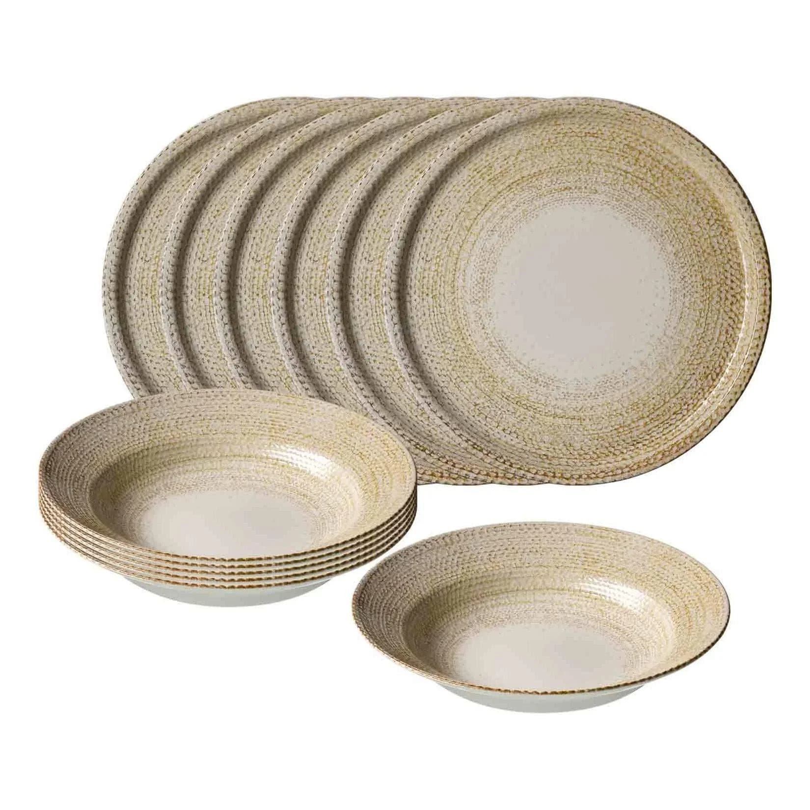 Ritzenhoff & Breker Pizza- und Pasta-Set Rimini 12-teilig Beige/Grau