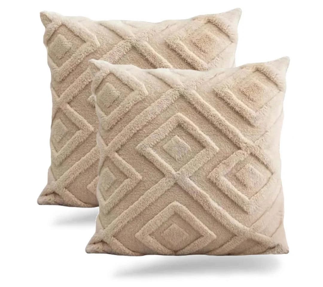 LIVINA HOME Kissenbezug Premium Kissenbezüge, Dekokissen Couchkissen Sofakissen, Kissenhülle, (2 Stück), Kuschelkissen Zierkissen, Kissen Bezug Set, Weihnachten, Geschenk - Bild 2