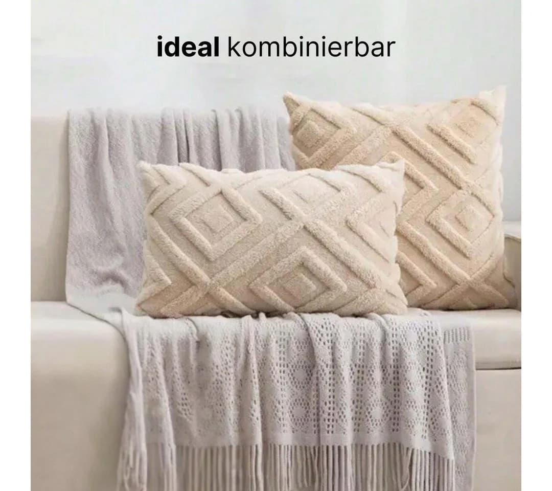 LIVINA HOME Kissenbezug Premium Kissenbezüge, Dekokissen Couchkissen Sofakissen, Kissenhülle, (2 Stück), Kuschelkissen Zierkissen, Kissen Bezug Set, Weihnachten, Geschenk - Bild 5